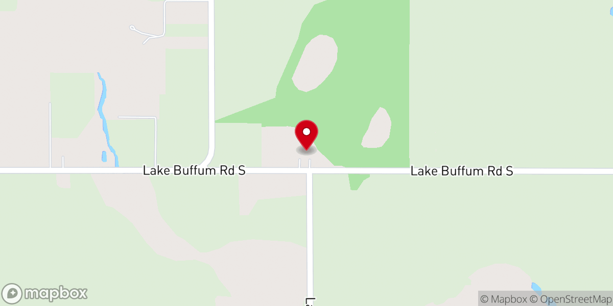 Map showing location of Lake Buffum Baptist Church