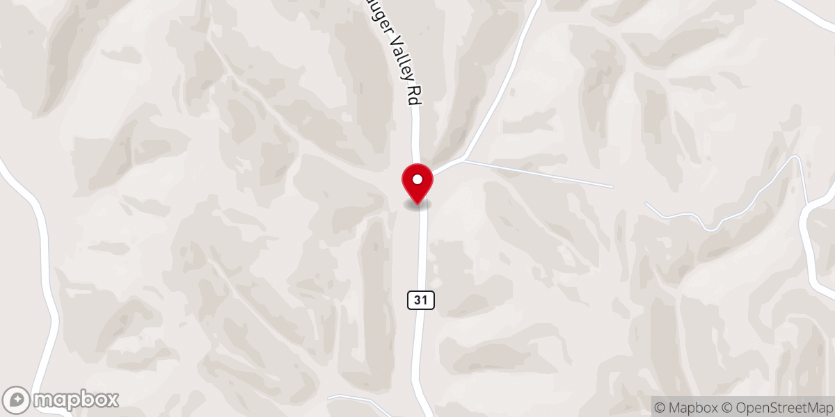 Map showing location of Swauger Valley FWB Church