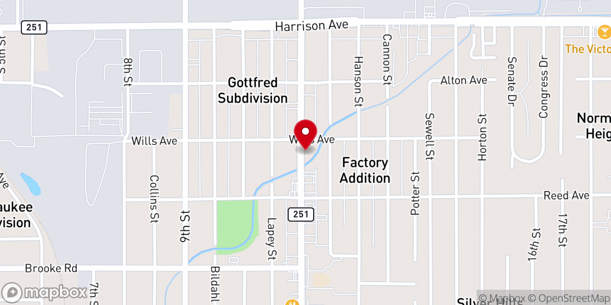 Map showing location of Souls Harbor Church