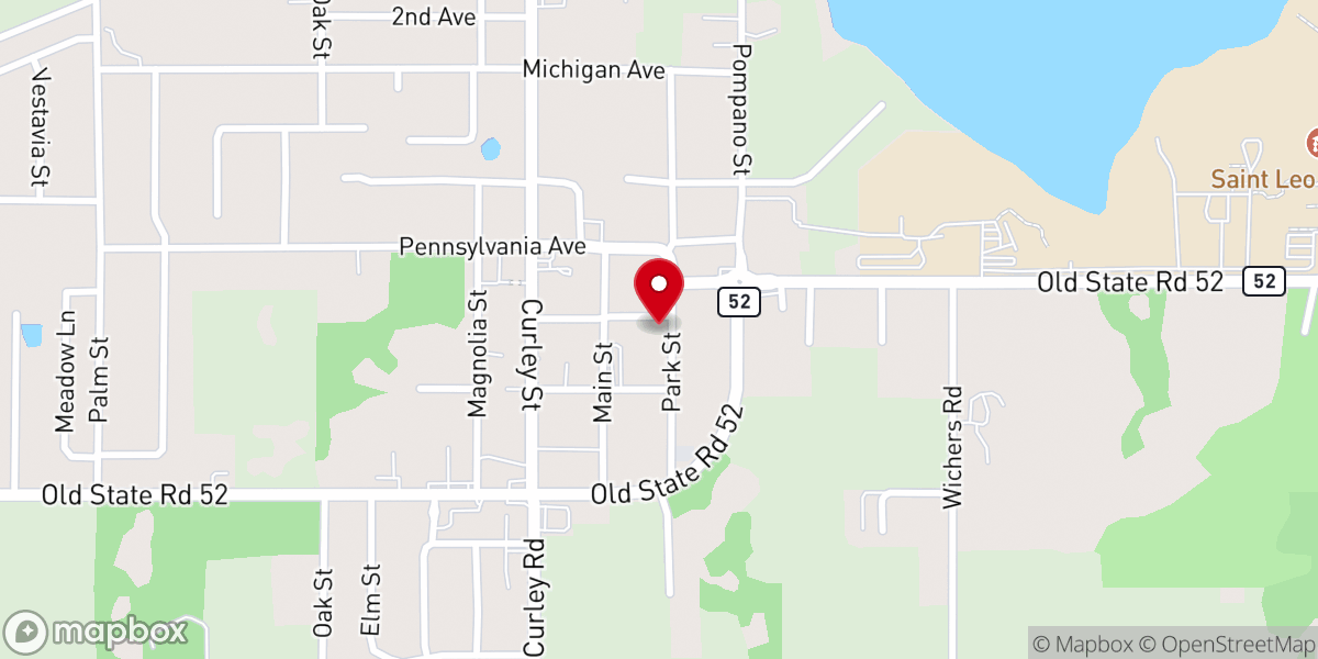 Map showing location of Saint Anthony Catholic School