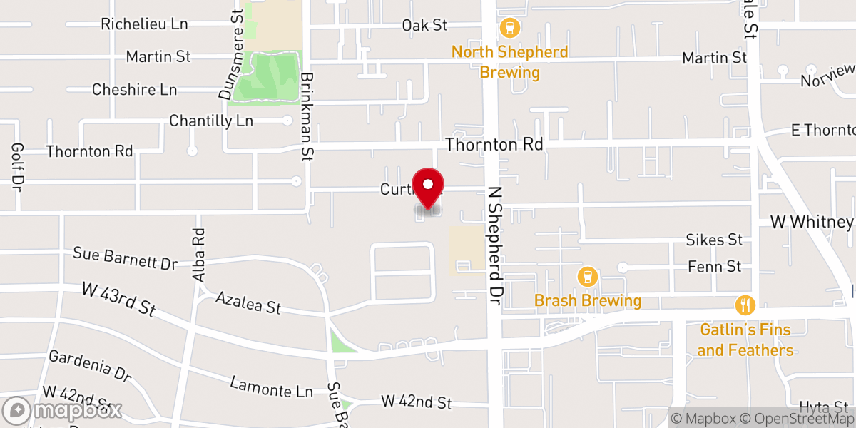 Map showing location of Arise Baptist Church