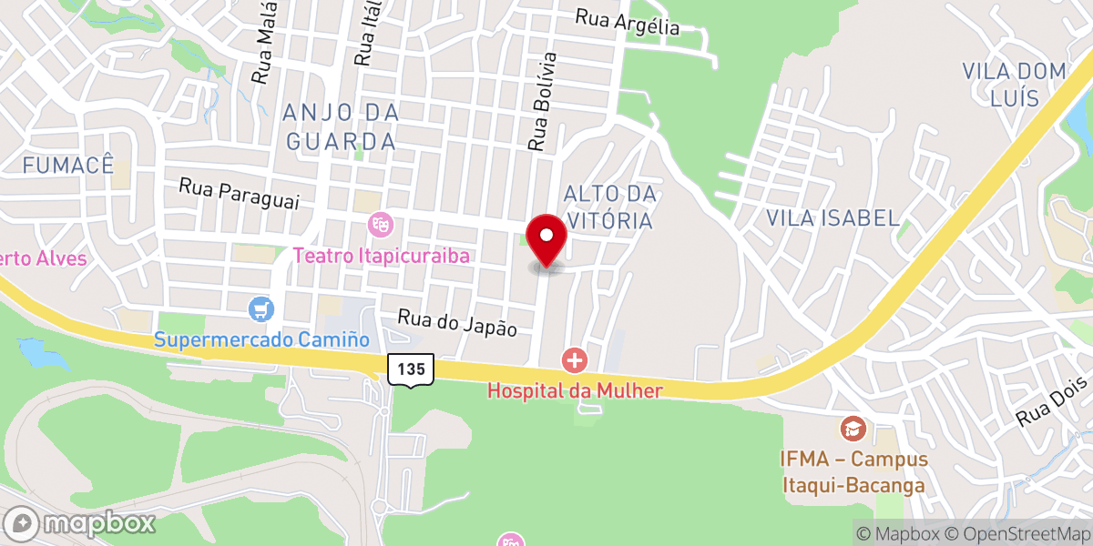 Map showing location of Assembléia de Deus Pentecostal da Angola no Brasil