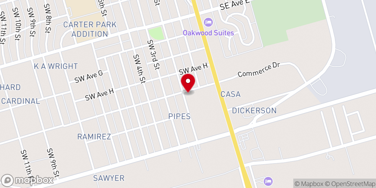 Map showing location of New Life Church