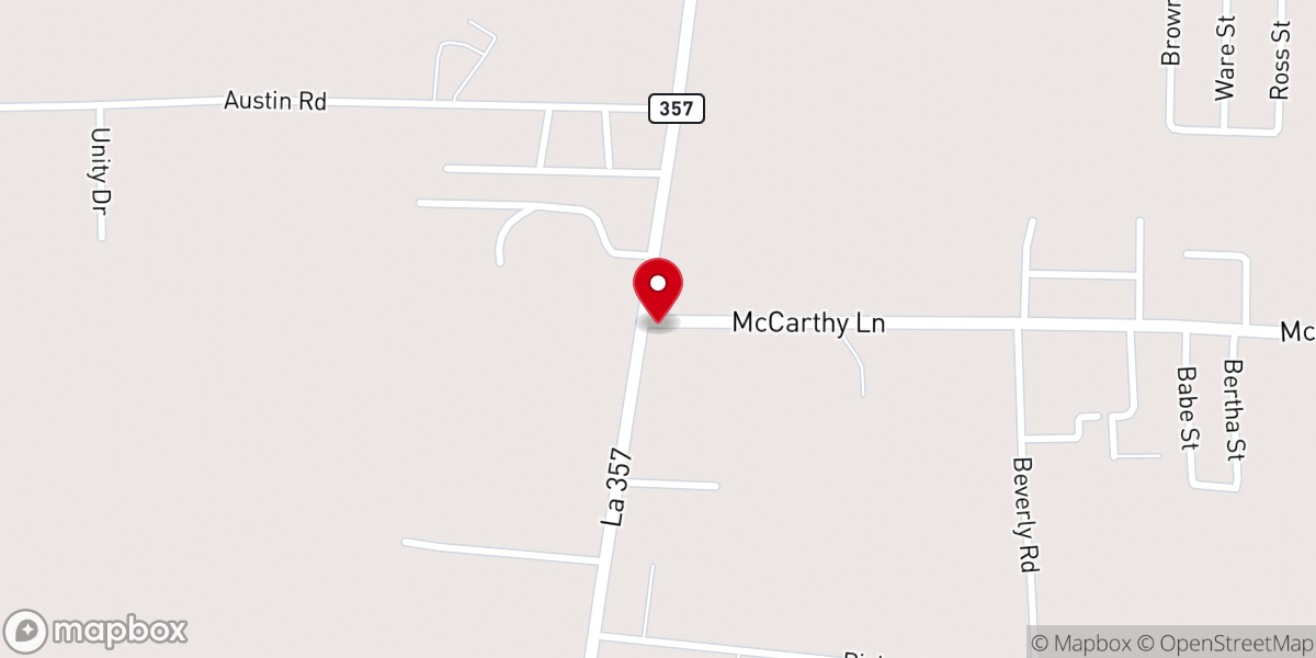 Map showing location of First Benjamin Baptist Church