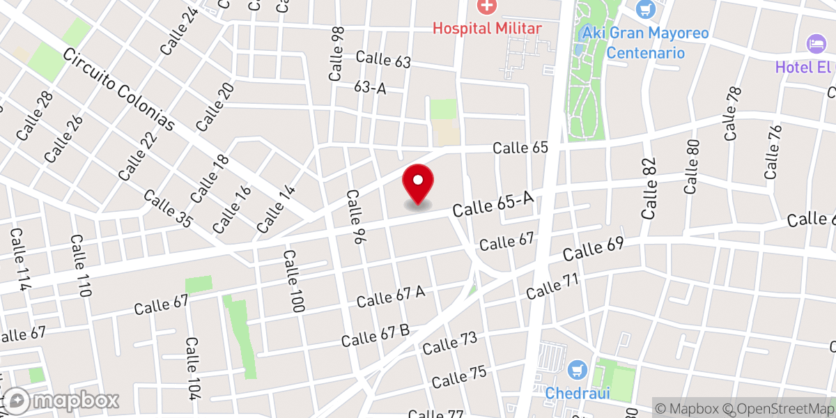 Map showing location of IGLESIA BAUTISTA EBEN-EZER