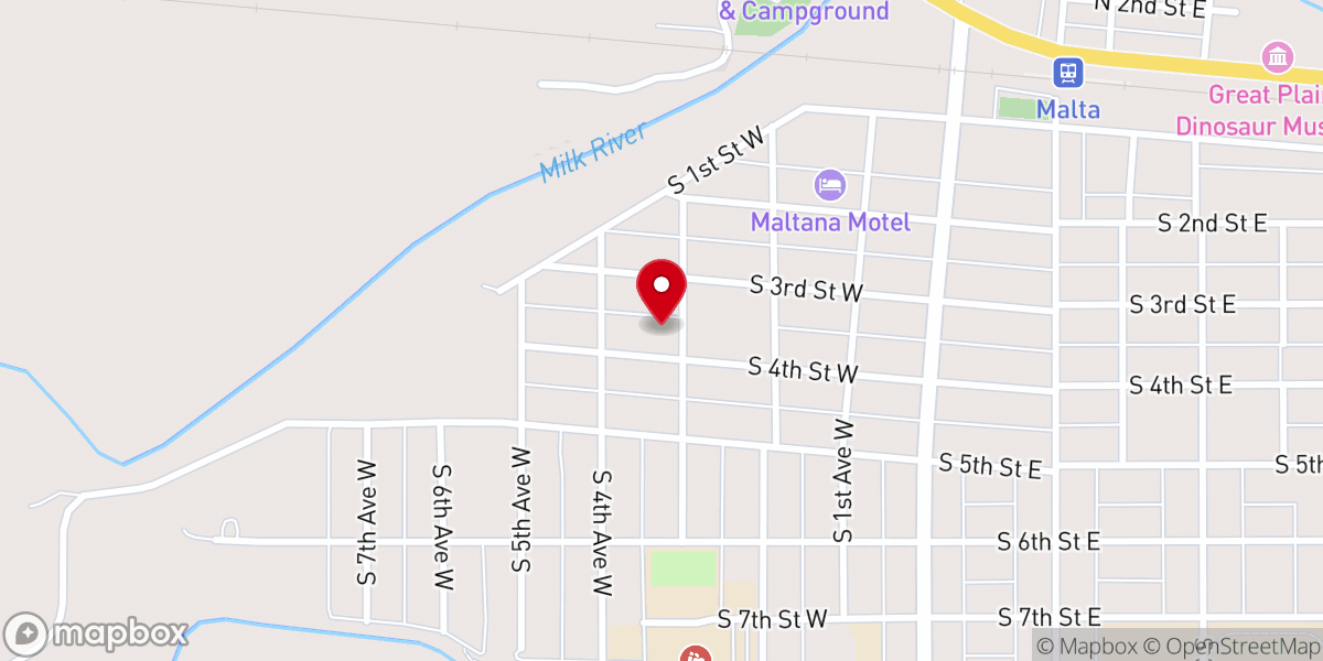 Map showing location of Malta Lutheran Church