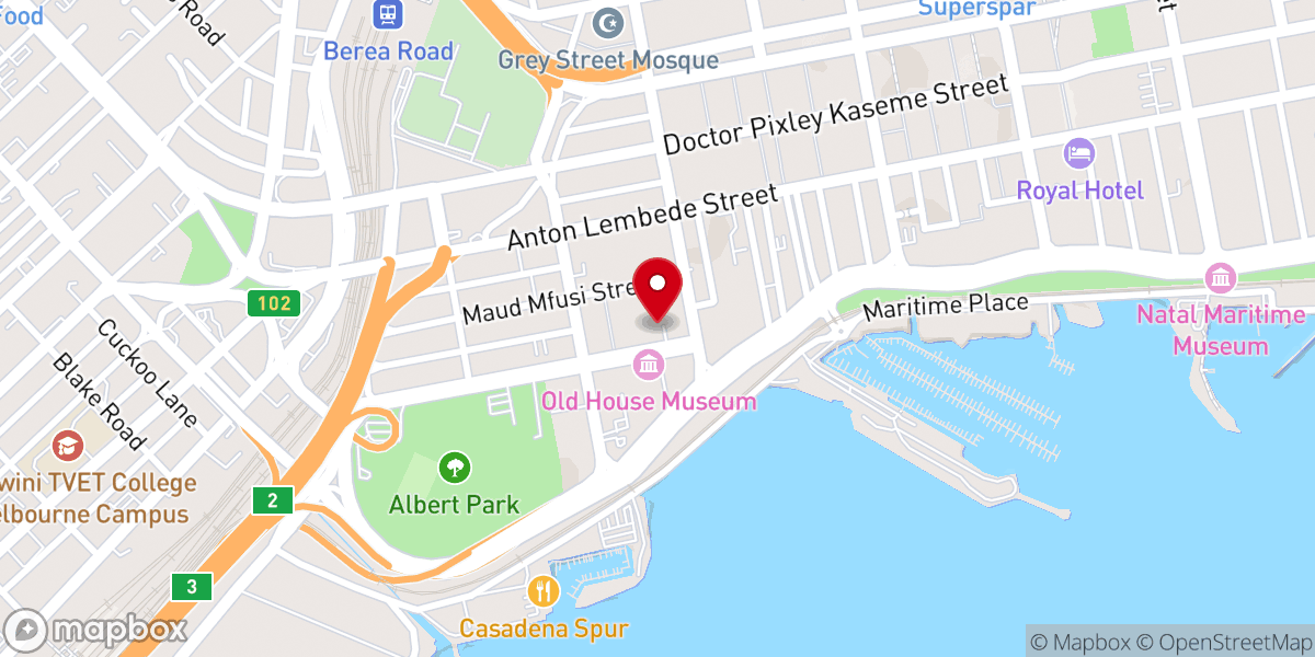Map showing location of African Methodist Episcopal Church @The Well