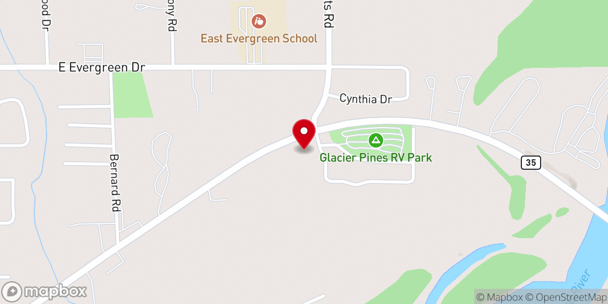 Map showing location of Victory Baptist Church
