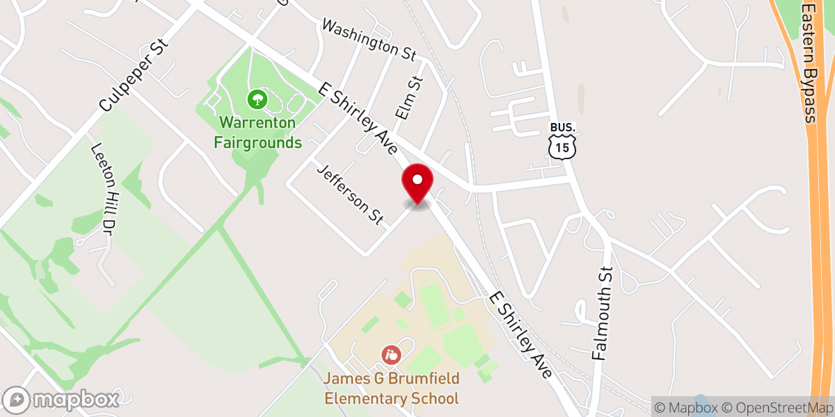 Map showing location of Trinity Lutheran Church