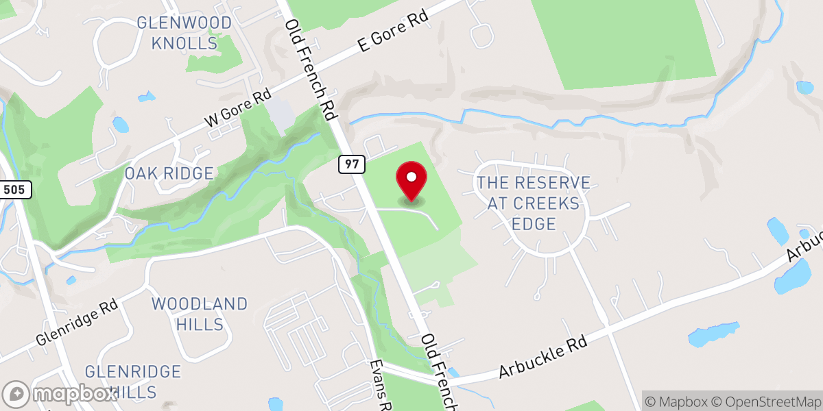 Map showing location of St. Nick's Grove