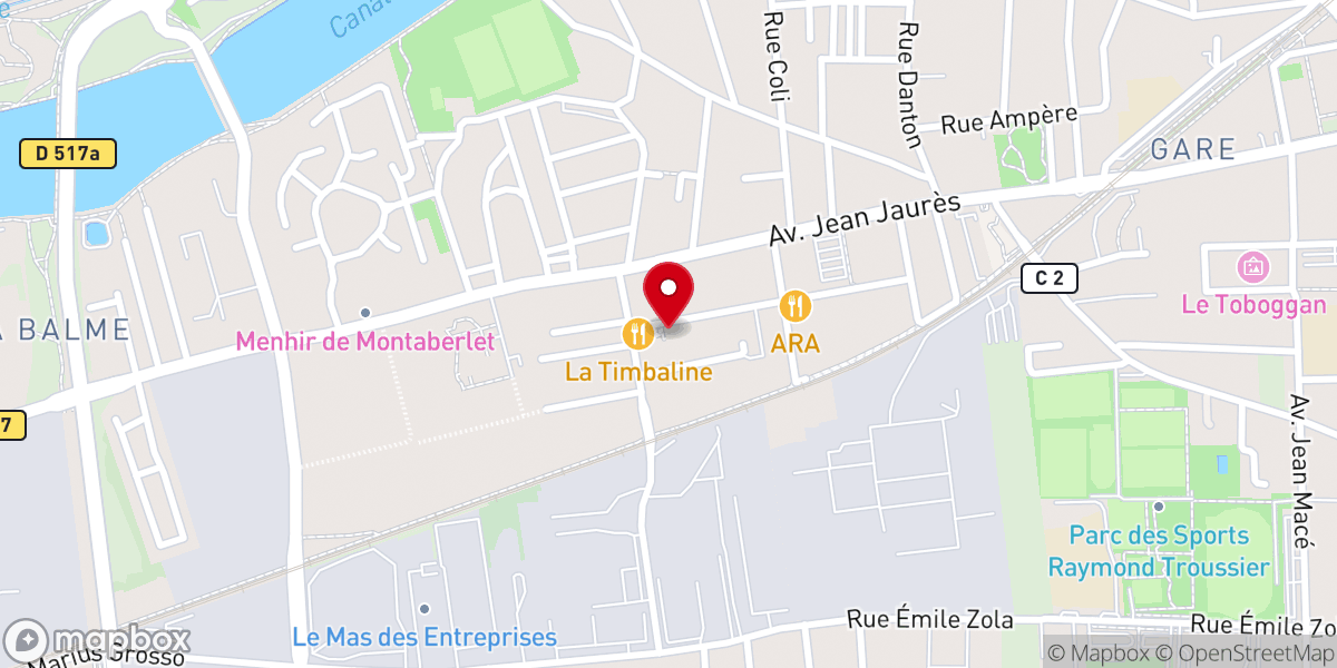 Map showing location of Église Apostolique Arménienne de Décines