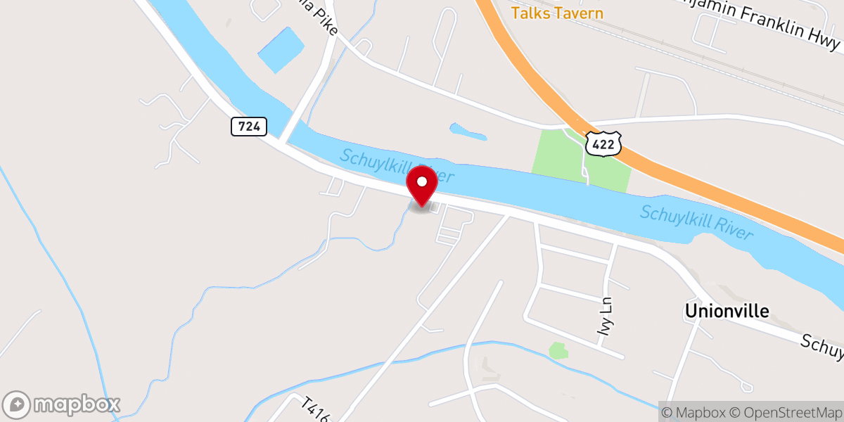 Map showing location of Hidden River Brewing Company