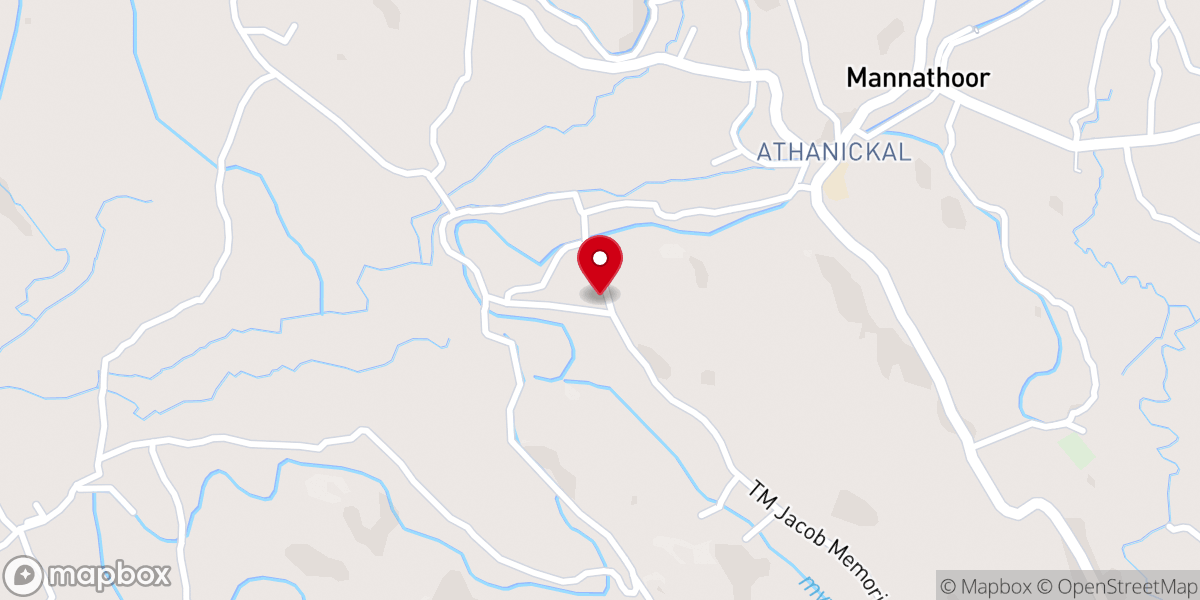 Map showing location of St. Mary's Jacobite Syrian Church, Attinkunnu