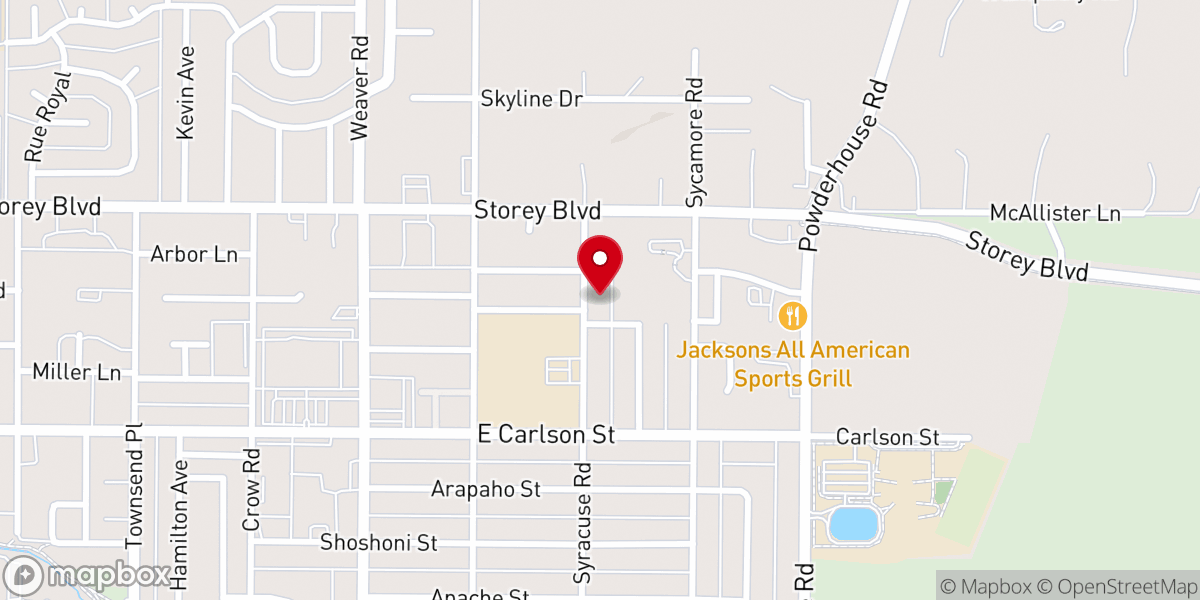 Map showing location of Homestead Baptist Church