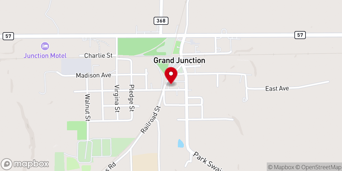 Map showing location of First Baptist Church