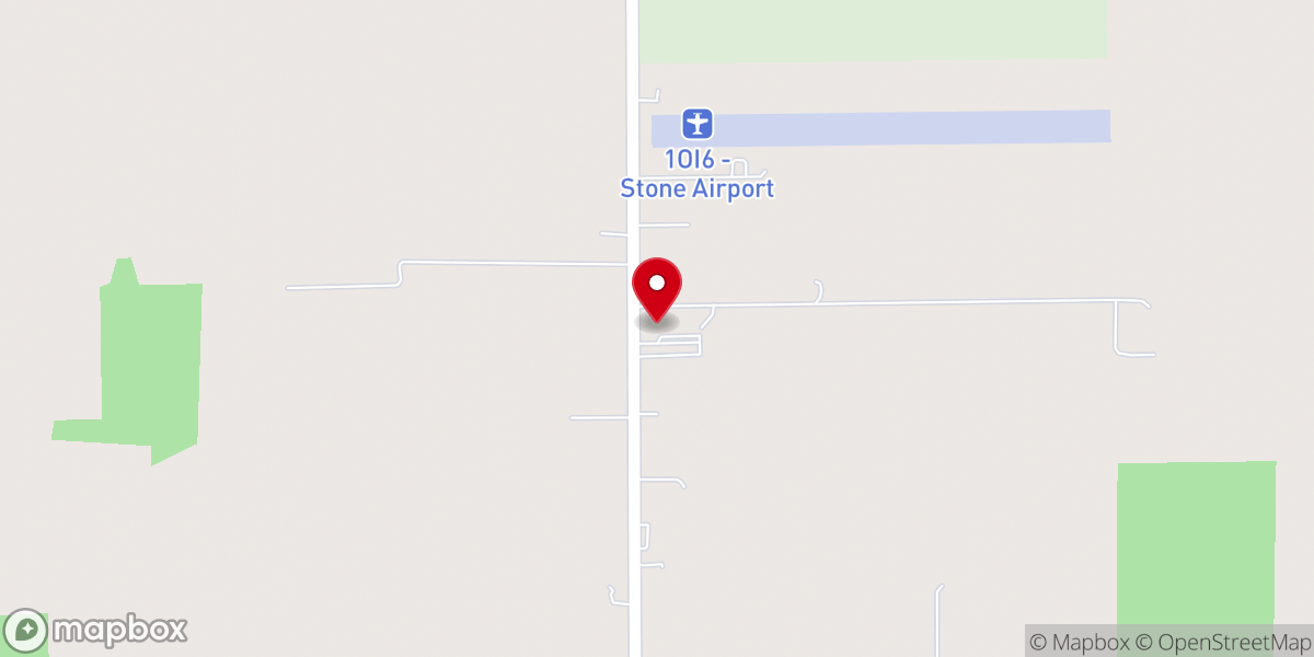 Map showing location of Harvest Revival Center