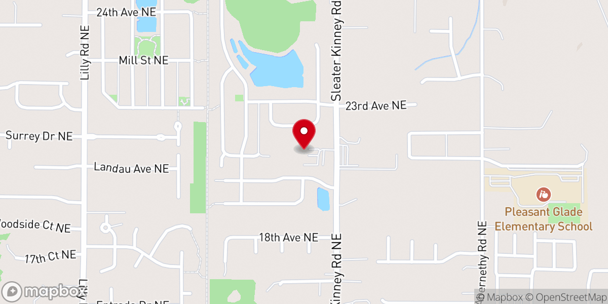 Map showing location of The Bible Presbyterian Church of Olympia