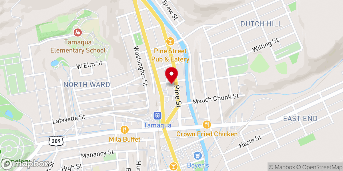 Map showing location of Saint John's United Church of Christ