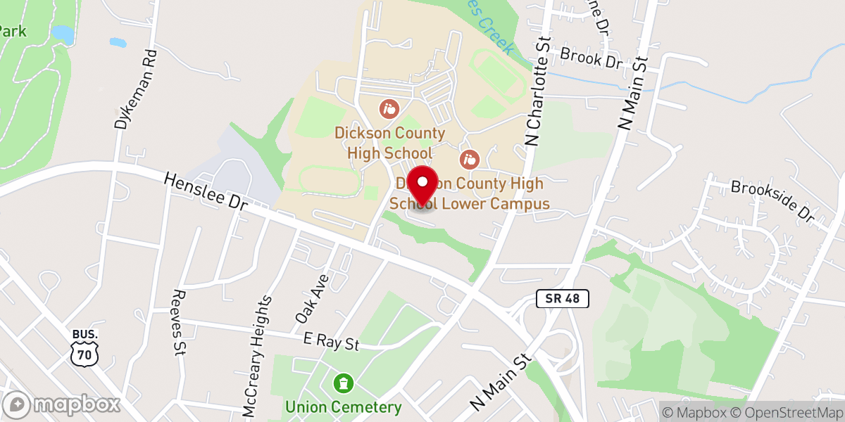 Map showing location of Bethel Dickson