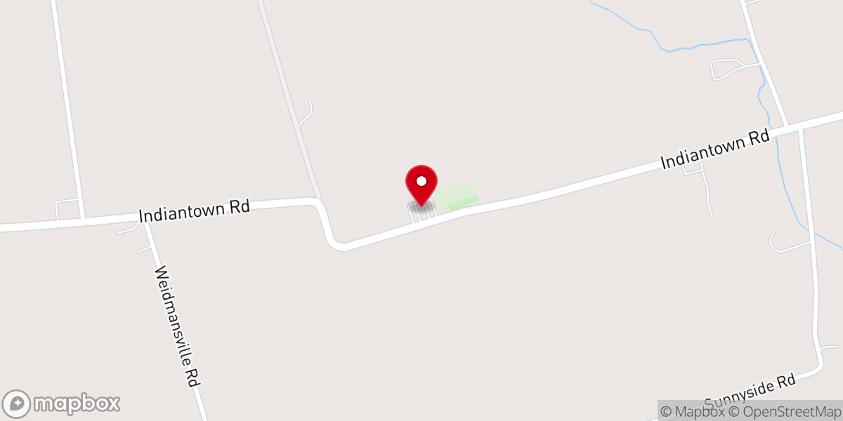 Map showing location of Indiantown Mennonite Church