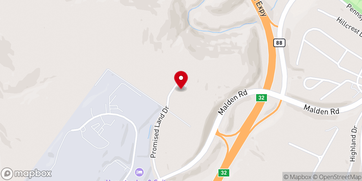 Map showing location of California Calvary Church of the Nazarene