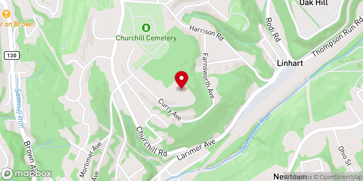 Map showing location of Faith Bible Baptist Church