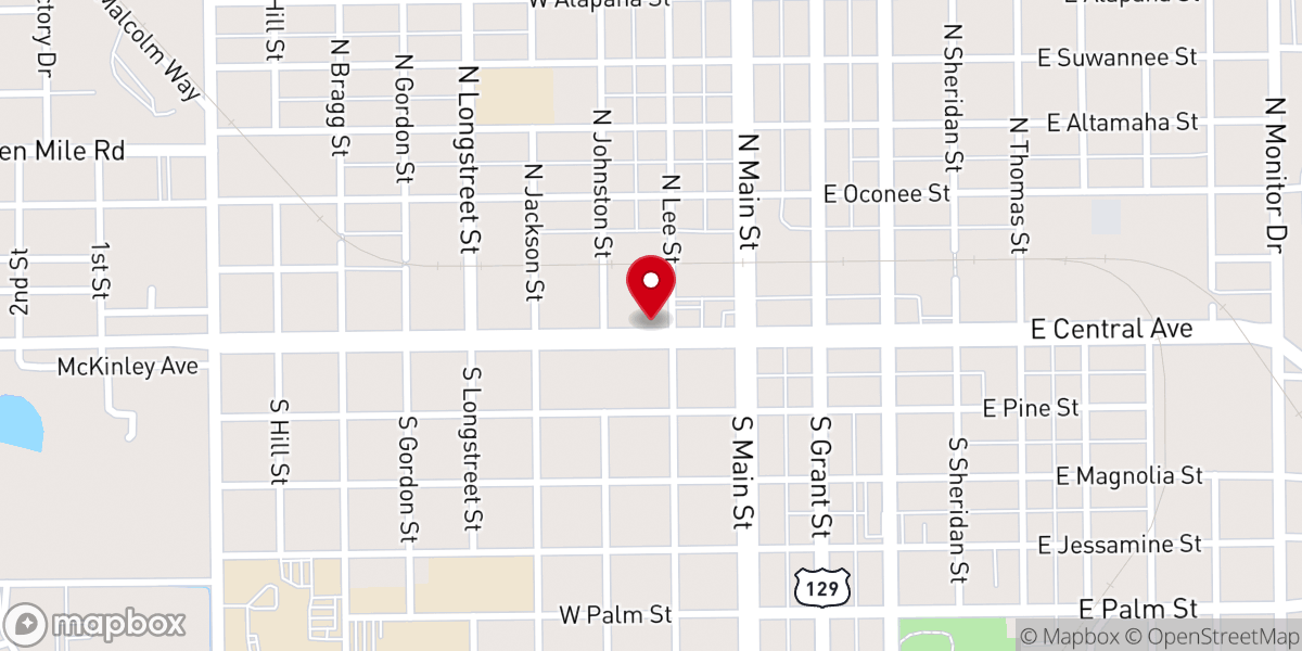 Map showing location of Central Wesleyan Church