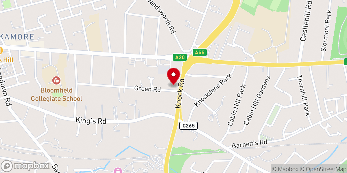 Map showing location of Knock Methodist Church