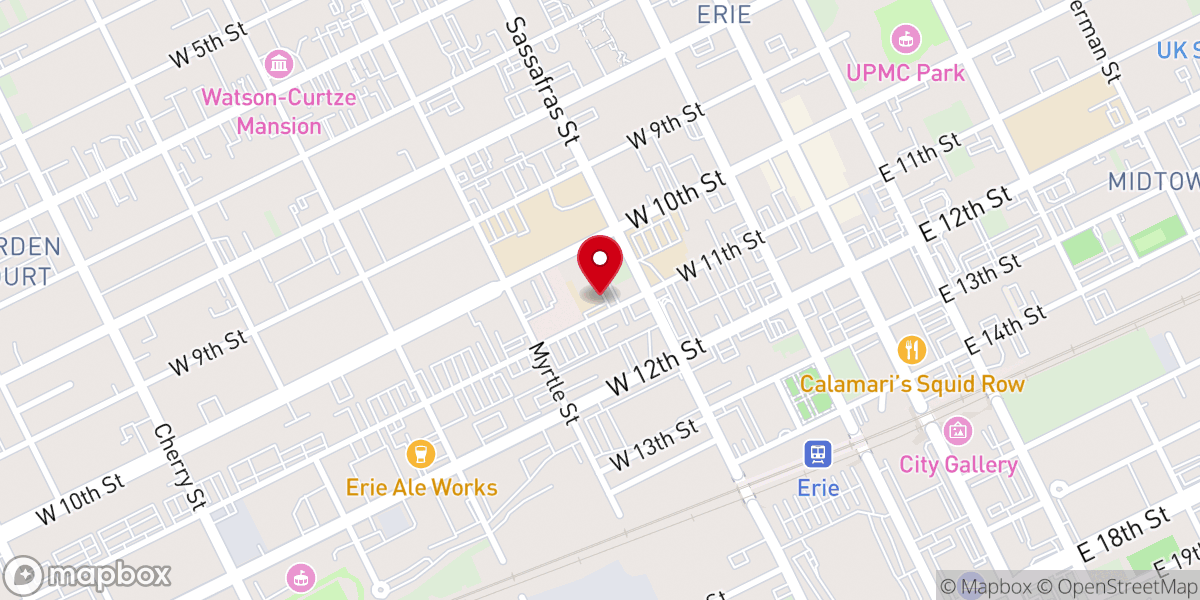 Map showing location of Luther Memorial Church