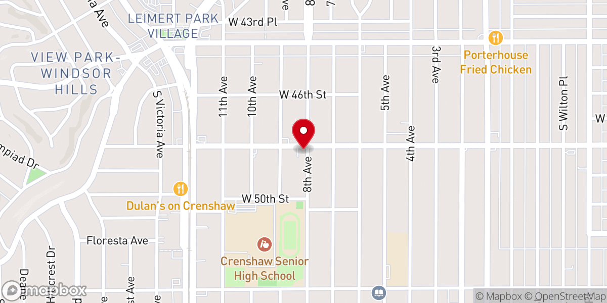 Map showing location of New Jericho Christian Church