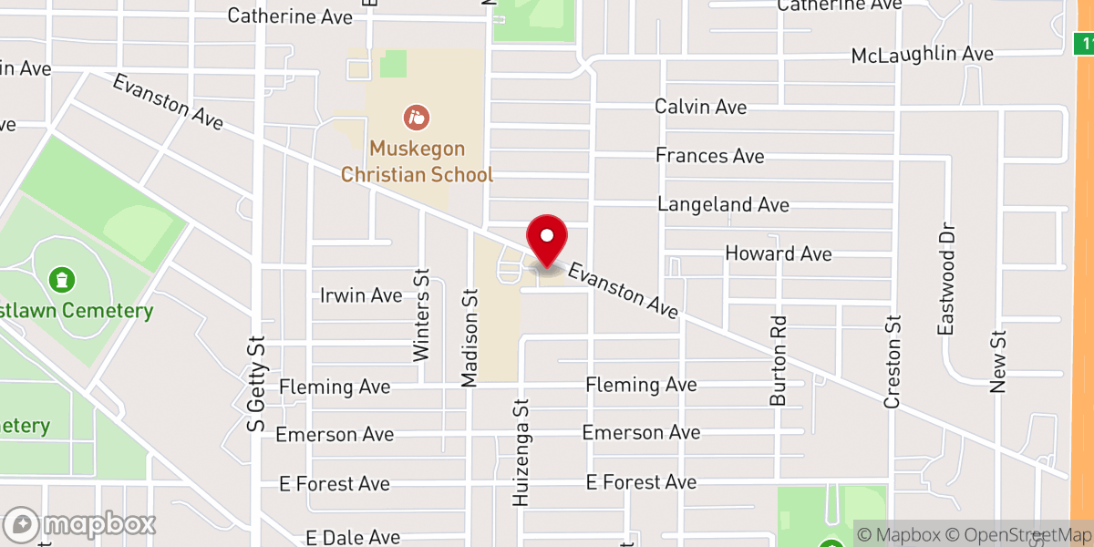 Map showing location of Heaven's Gate Church