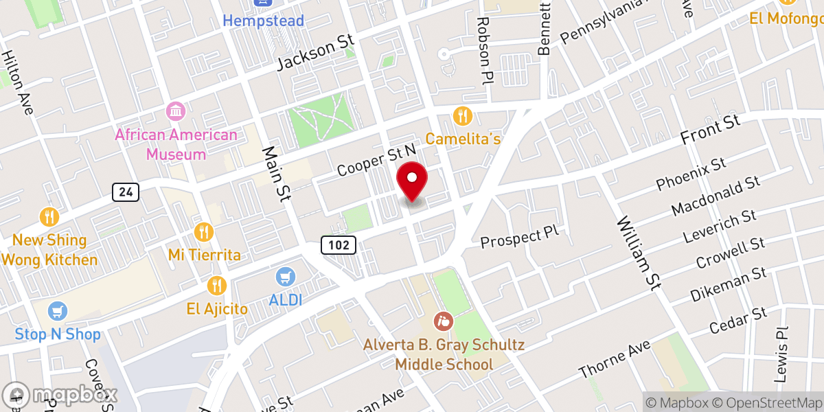 Map showing location of United Methodist Church