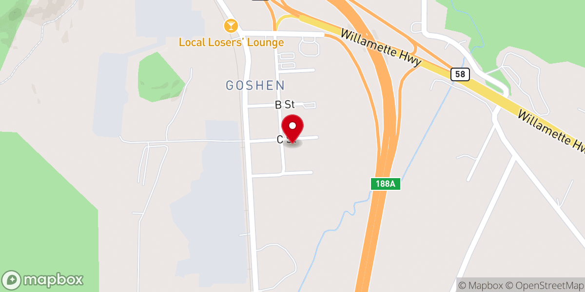 Map showing location of Real Life Church - Goshen