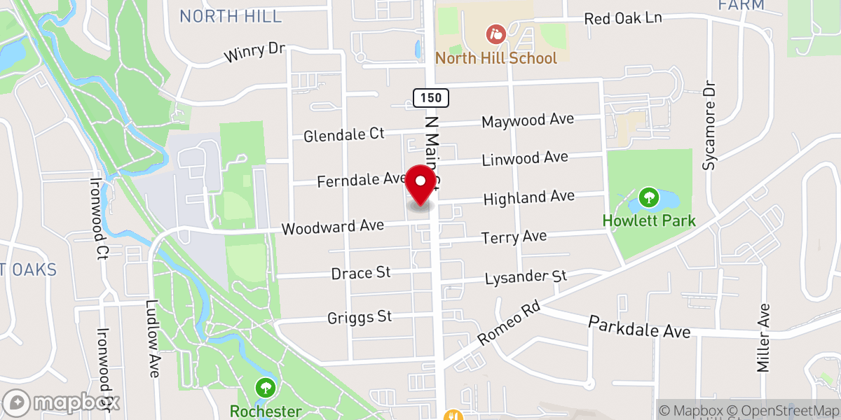 Map showing location of First Church of Christ, Scientist
