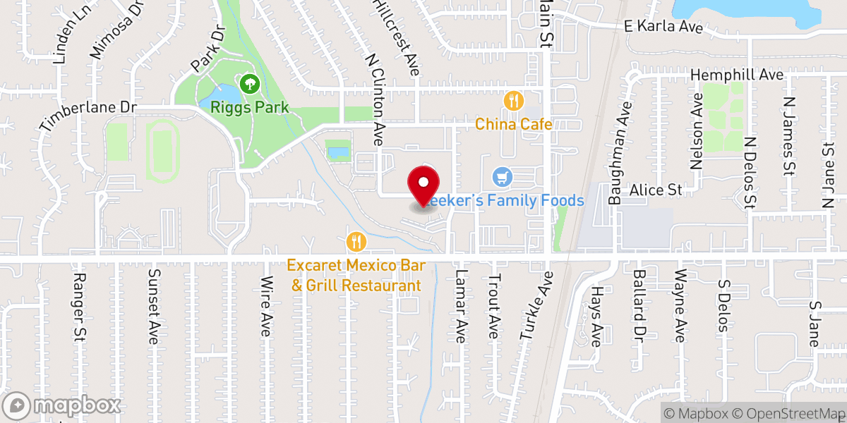 Map showing location of West Haysville Baptist Church
