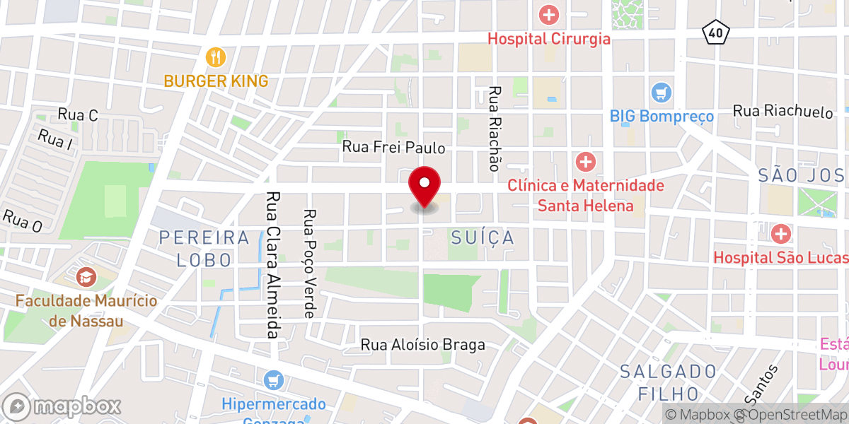 Map showing location of Paróquia Nossa Senhora do Carmo