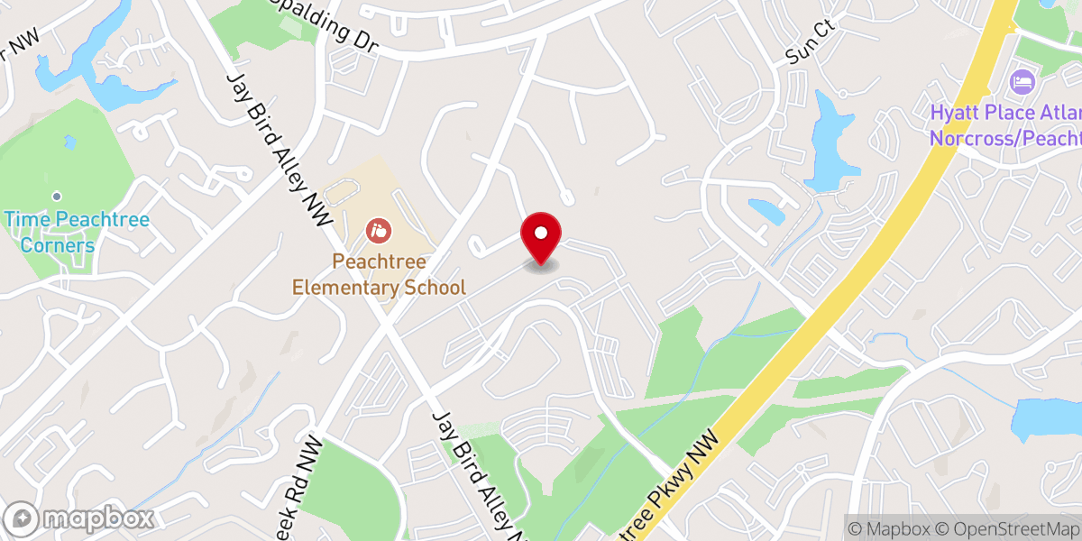Map showing location of Unity Atlanta Church