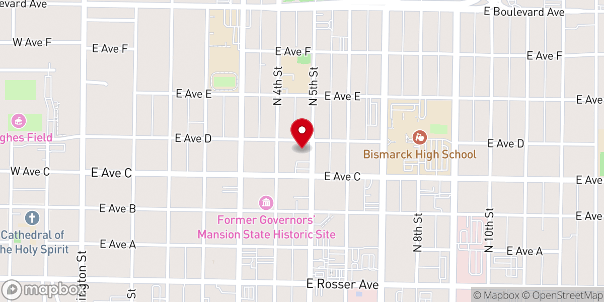 Map showing location of Zion Lutheran Church