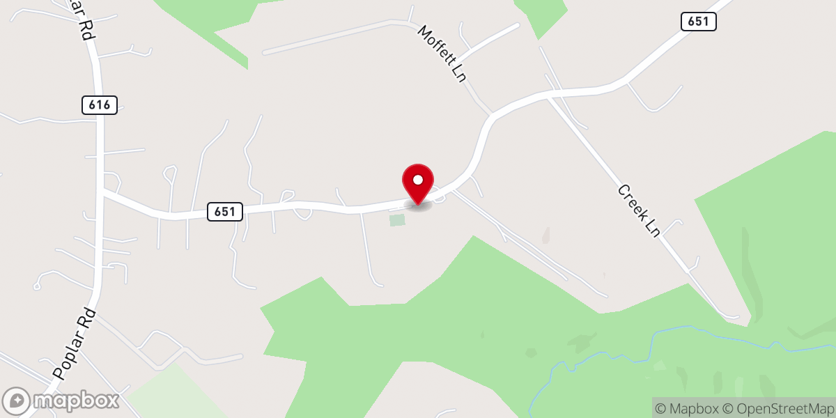 Map showing location of Antioch United Methodist Church