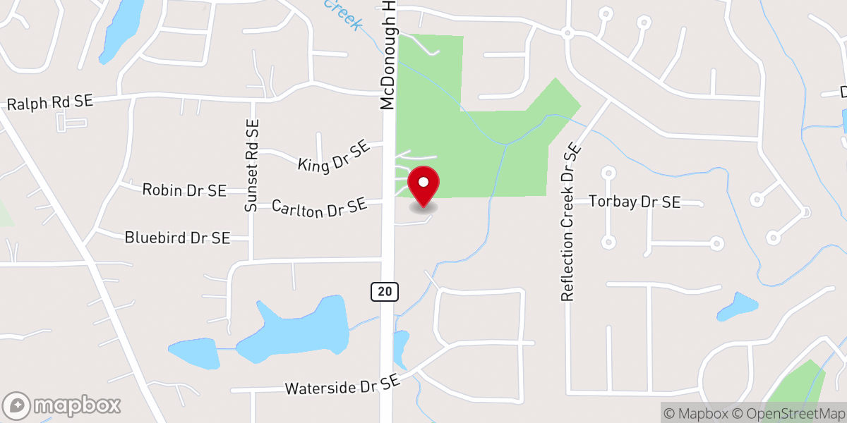 Map showing location of Church of New Beginnings