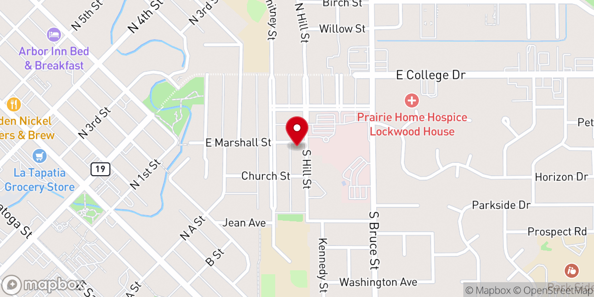 Map showing location of Student Religious Center Inc