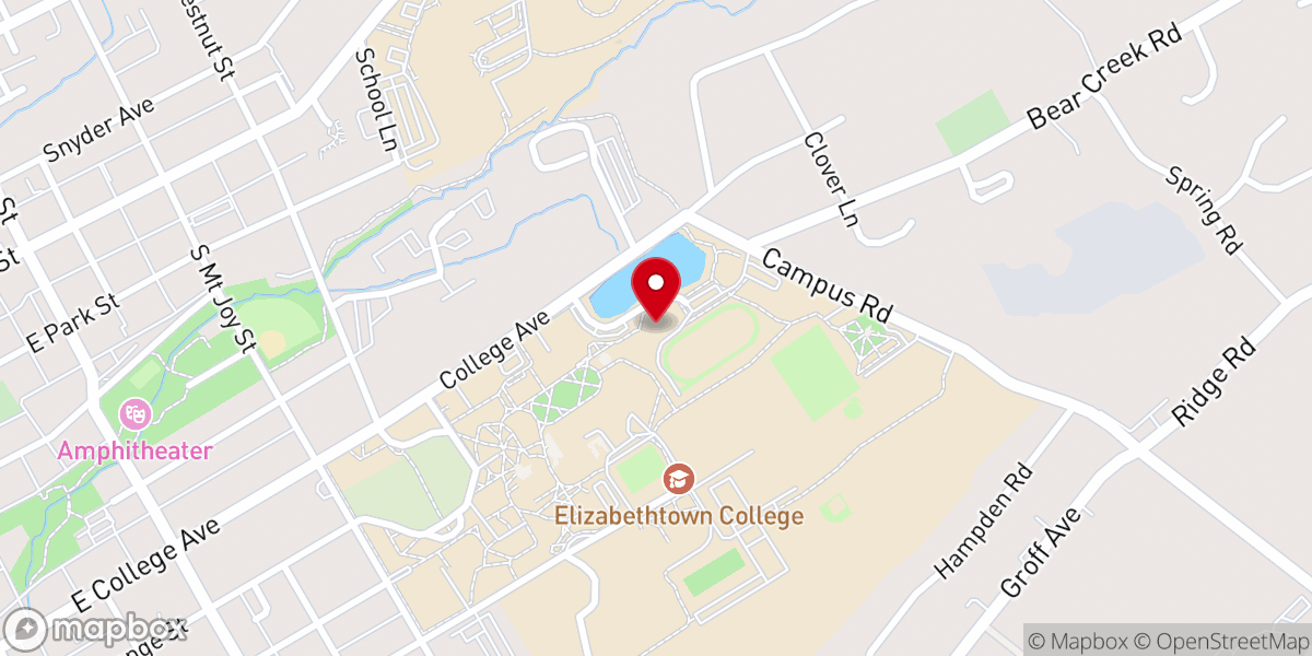 Map showing location of The Leffler Chapel and Performance Center
