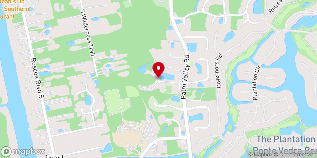 Map showing location of Ponte Vedra Presbyterian Church
