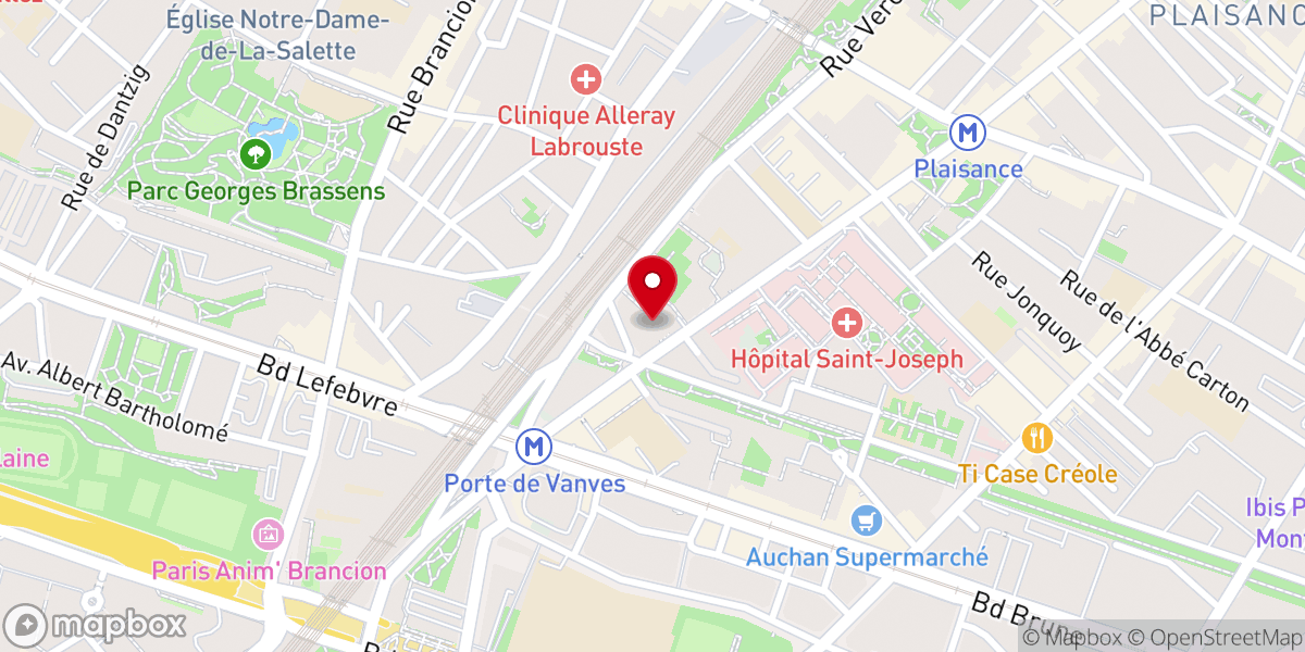 Map showing location of Église Notre-Dame du Rosaire