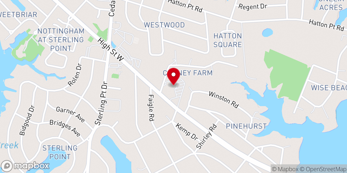 Map showing location of DC West Portsmouth Campus