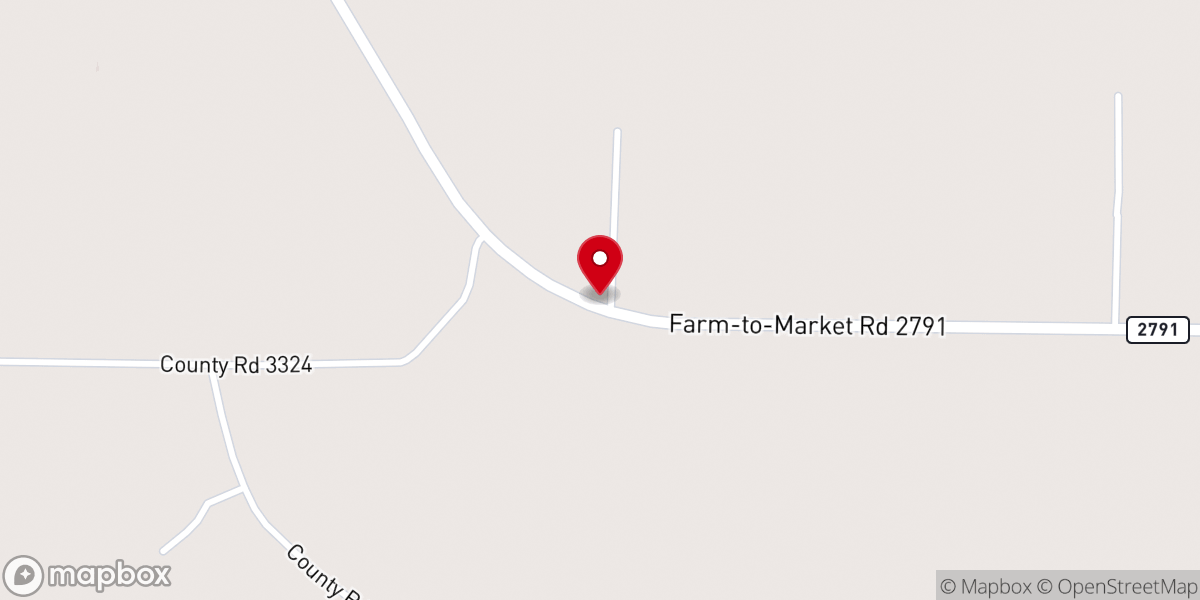 Map showing location of Honey Grove Church