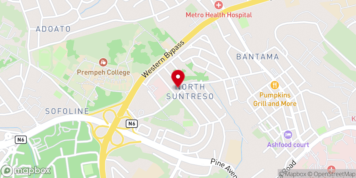 Map showing location of ACTS 2000 SDA Church