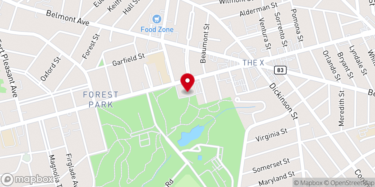 Map showing location of Trinity United Methodist Church