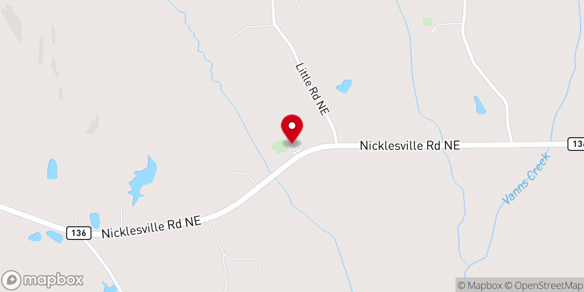 Map showing location of Canaanland Baptist Church
