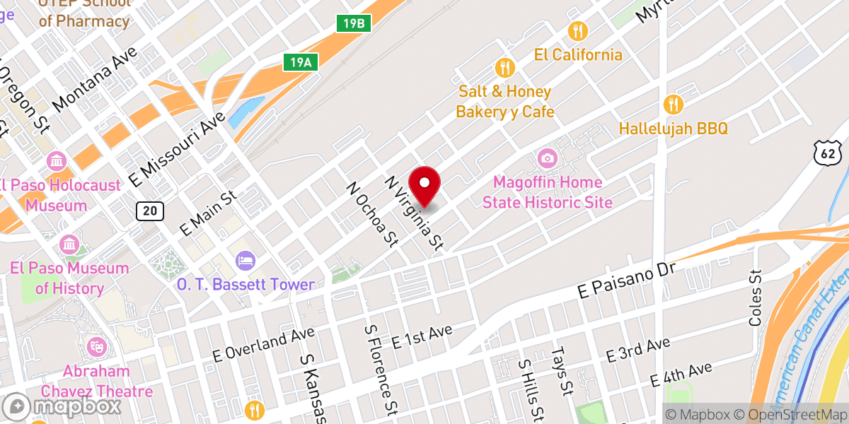 Map showing location of Iglesia de Gracia